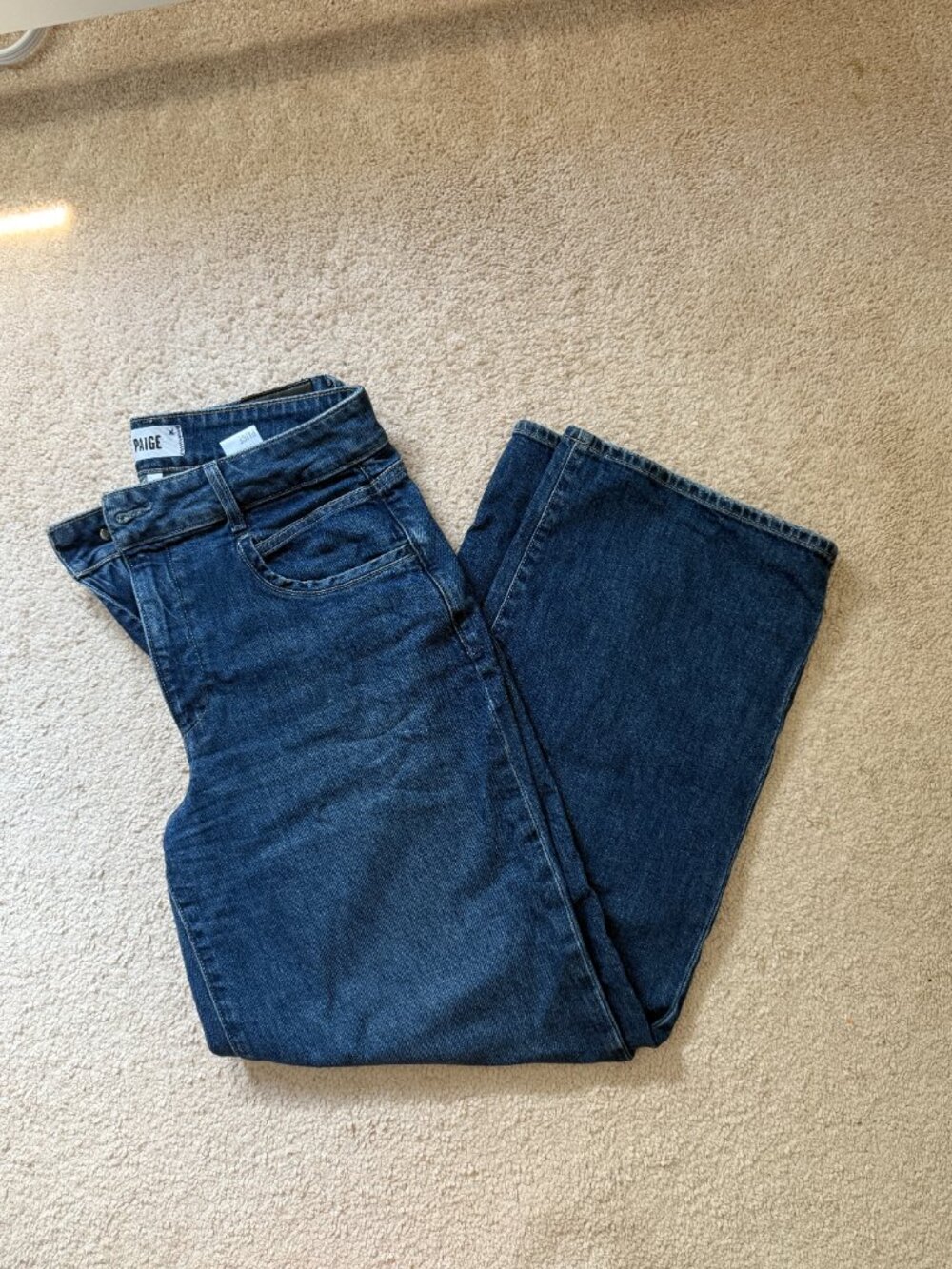 PAIGE Bootcut Jeans, Dark Wash